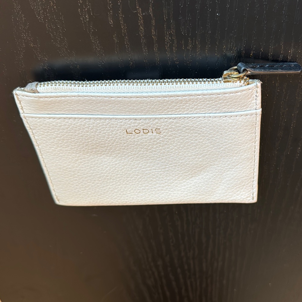 Lodis Black and White Leather Card Holder - Picture 3 of 3
